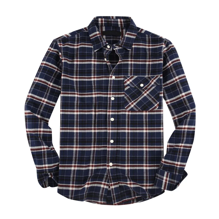 2020 New Arrive Men Casual Shirts Slim Fit Long Sleeve High Quality 100 Cotton Comfortable Plaid Flannel Shirts for Men