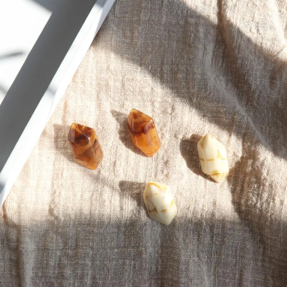 Korean geometric irregular tortoise resin earrings minimalist chic for  women jewelry earrings