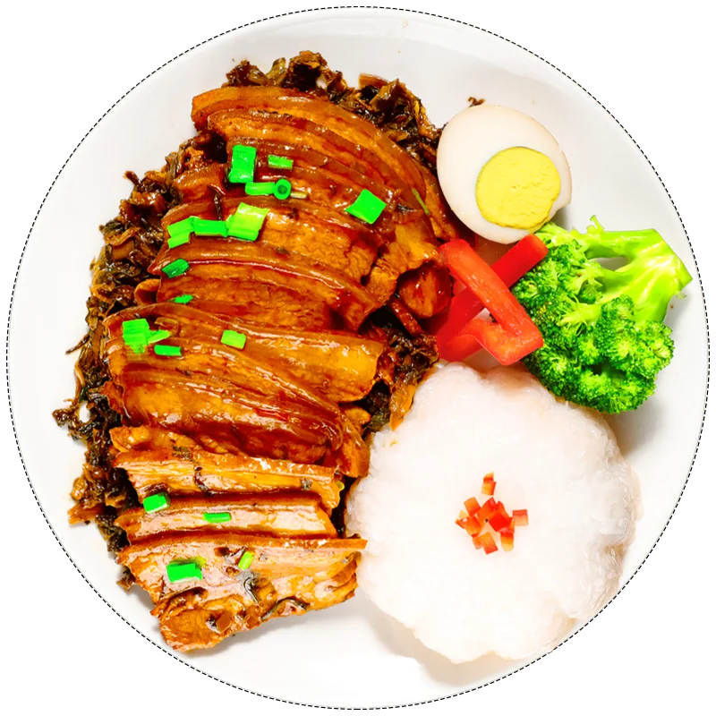 MRE meal vacuum packed ready to eat custom oem party Travel Military Camping 3R food preparation Braised Pork with Preserved