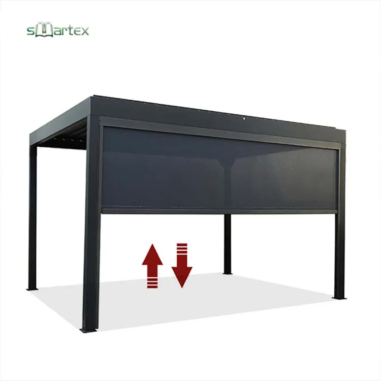 European Style Motorized Customizable Size 3x6 Luxury Modern Terrace Cover Electric Pergolar aluminium Outdoor Courtyard
