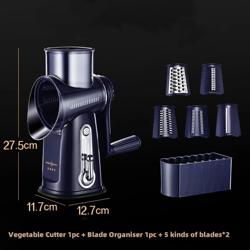 Multi-functional Vegetable Cutter Hand Crank Roller Vegetable Cutter Scrubber Slicer Potato Slicer