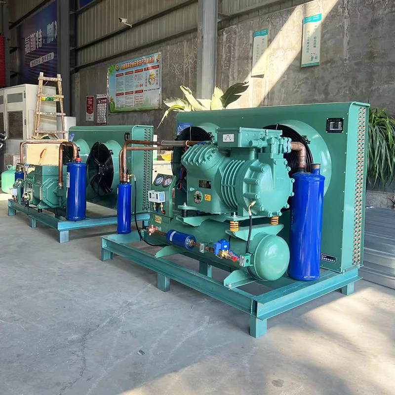 Custom Semi Hermetic 20hp Piston Compressor Unit Refrigeration Equipment for Cold Room Project Cooling System