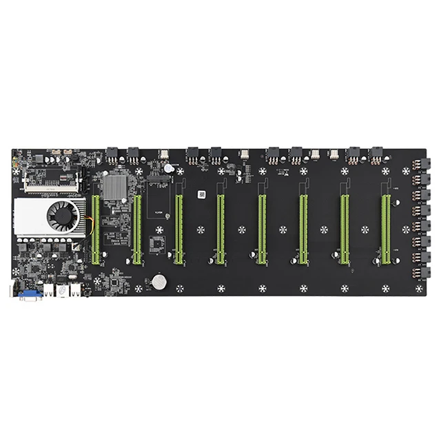 BTC-D37 Mining Motherboard 8 GPU PCI-E 16X Slots DDR3 Motherboard with USB 2.0 SATA 3.0 Ports Computer Parts