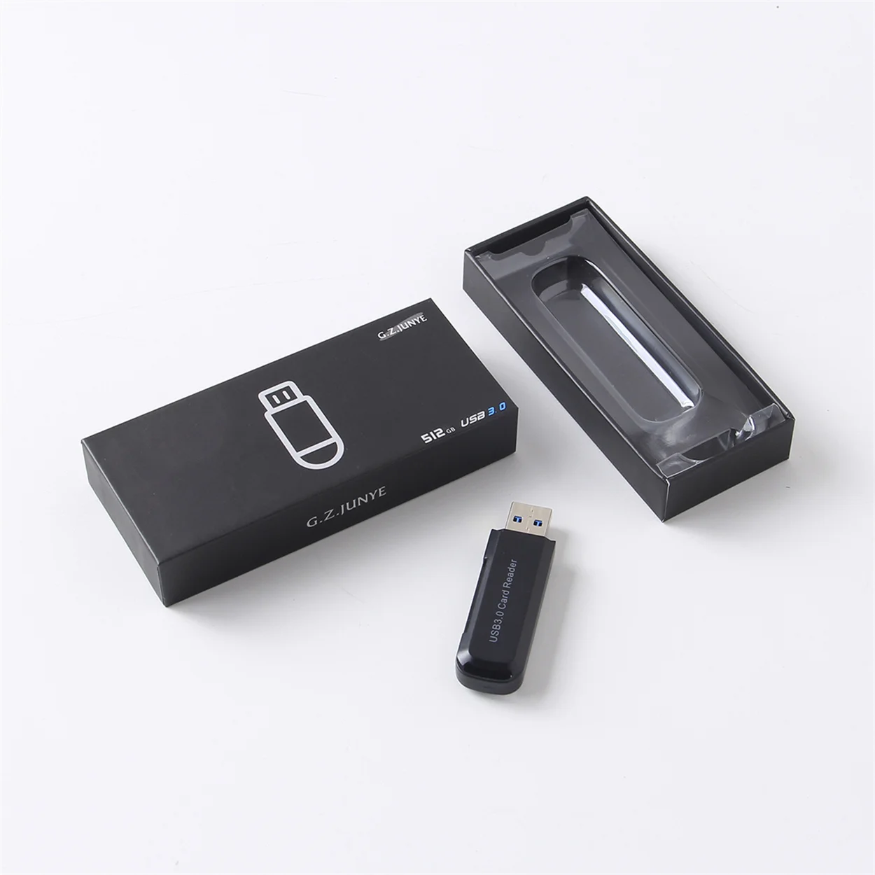 Luxury Custom High Quality U Disk Portable Pendrive Usb Flash Drive Personalized Cardboard Box USB cable paper package box