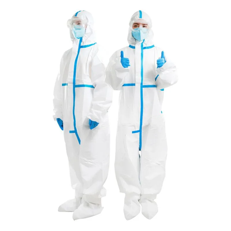 working suit  coverall   with Blue tape with  boots