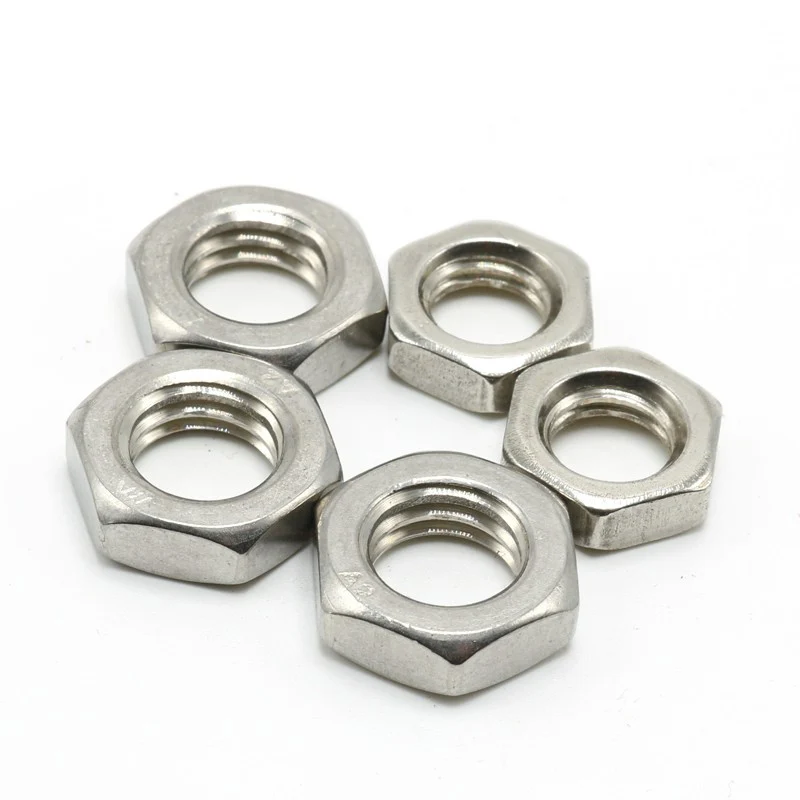 China fastener bolt nut m10 nuts stainless steel Thin nut