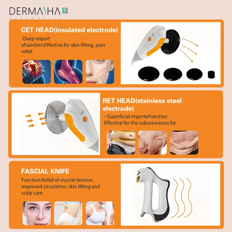 Wholesale Health Care Machine RET CET Molopolar RF Body Sliming Equipment 448K Tecar Portable Pain Relief Physiotherapy Machine