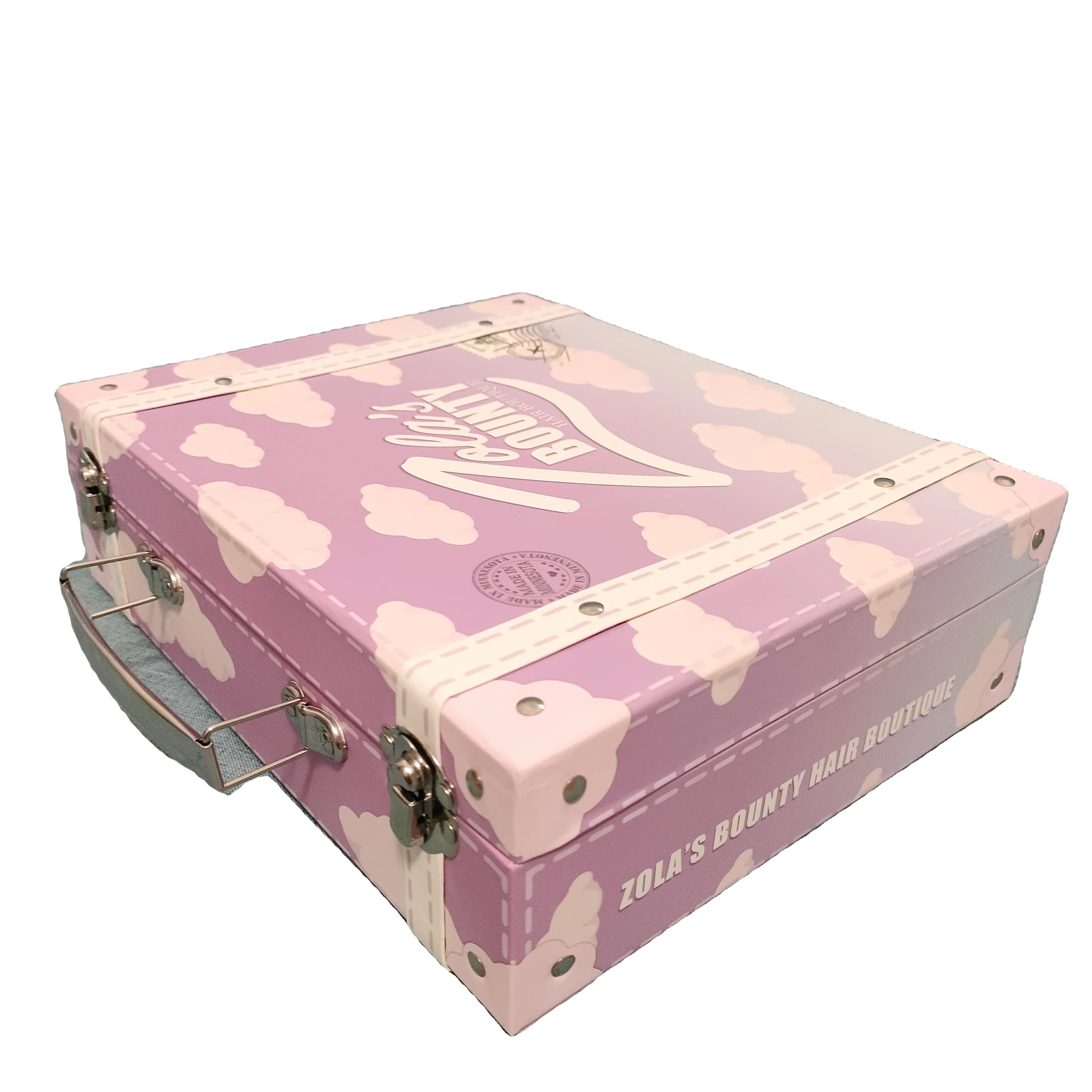 Customized Logo Corrugated Cardboard Paper Box Suitcase Box for Packaging Decorative Storage Cardboard Suitcase Boxes