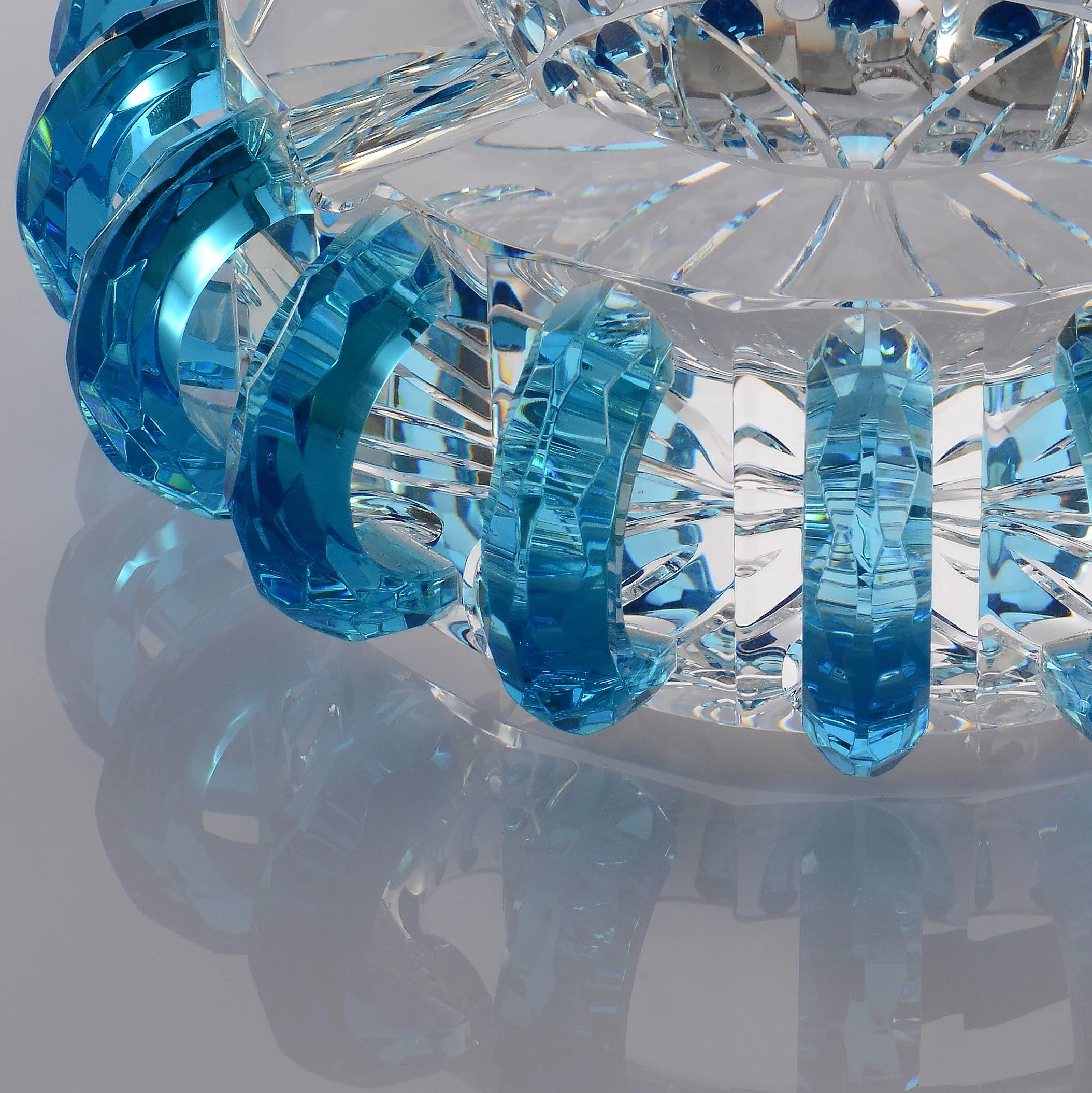 wholesale Custom Made Large round Crystal Glass Ashtray For Business Gift