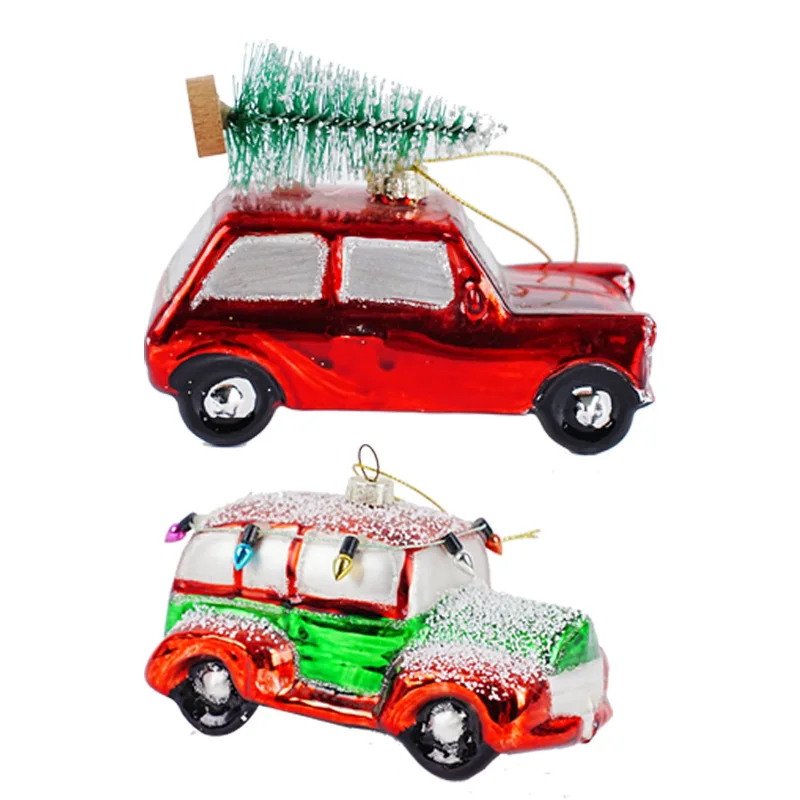 Miniature Christmas Baubles Hanging Car Ornament Decorative Balls for Tree Decorations
