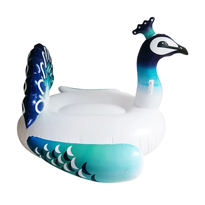 adult inflatable peacock pool float floats