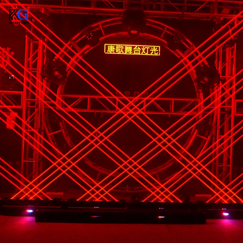 6 Eyes 500mw RGB Moving Head Laser 6 Heads Beam Laser Lights for DJ Disco Stage Lights