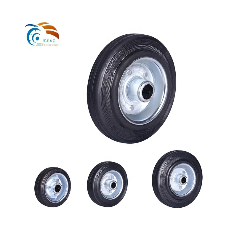 Manufacturers direct sales 3 inch industrial rubber iron core wheel quiet hand push cart million directional wholesale caster