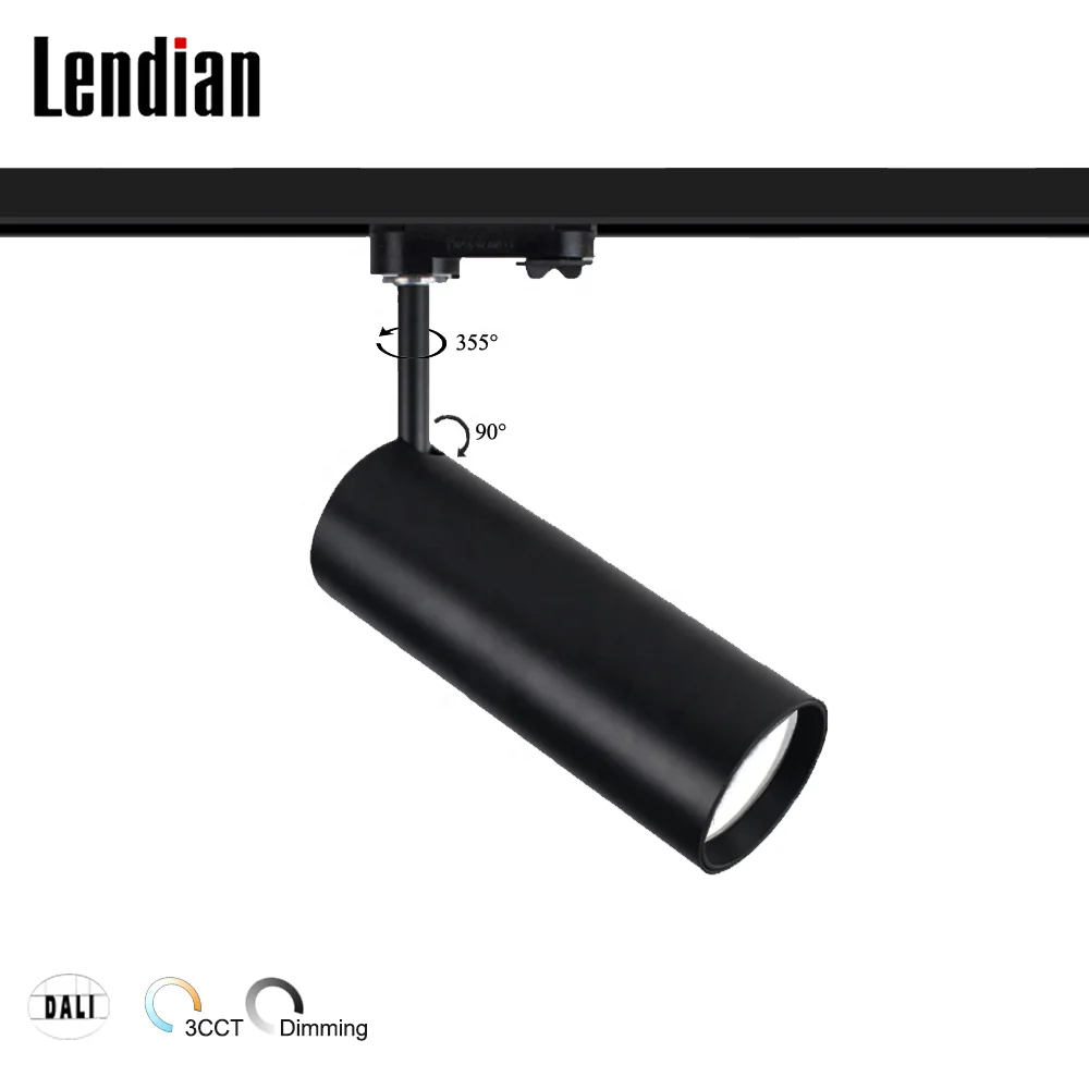 Adjustable recessed ceiling commercial zoomable dali dimmable cct cob 8w 12w 15w 20w 25w 30w focus spot magnetic led track light