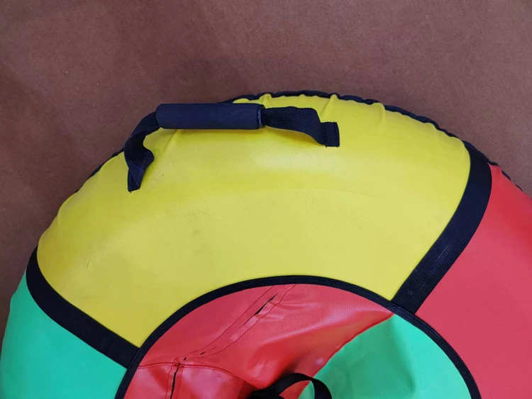 YumuQ Children Adult Hard Plastic Bottom Colorful Durable Snow Ski Toys Inflatable Sledge Tube