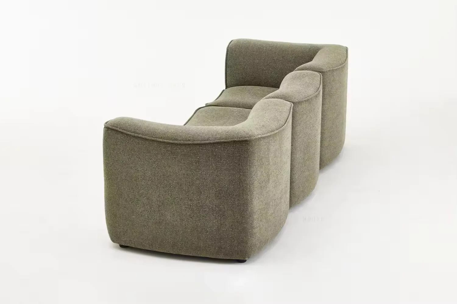 Modern Scandinavian Comfortable Modular Wood Sectional Sofa Set Soft Reclining Corner Bedroom Mall Living Room Nordic Style