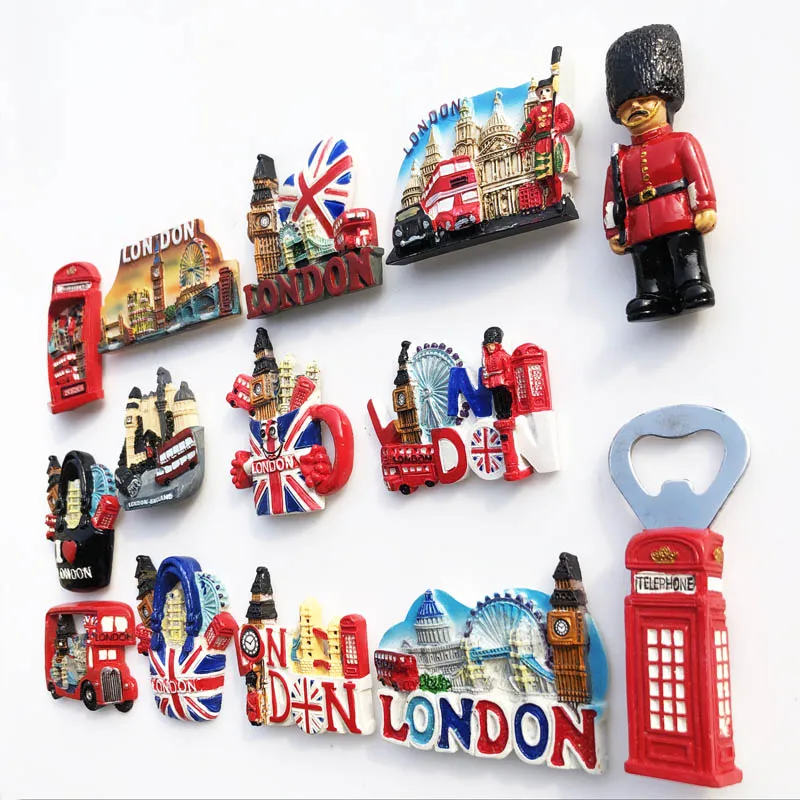 Custom London Personalized Souvenir Poly resin Fridge Magnets Customized Country Gift Magnet Souvenir