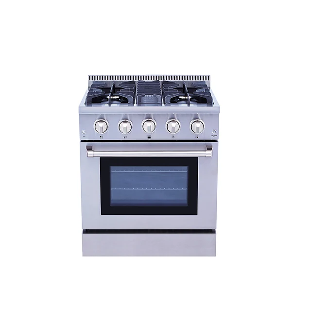 30 Inch Freestanding 110V Electric Stove Oven 4 Burner Gas Burner Cooking Range