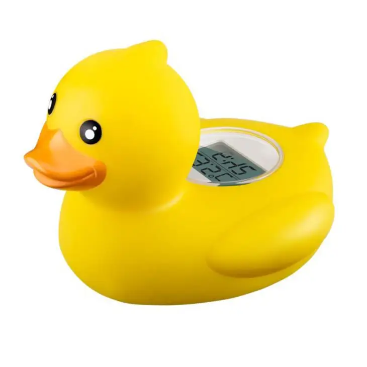 2021 rubber digital duck electric bath shower thermometer soft kids baby silicone animal bath toys