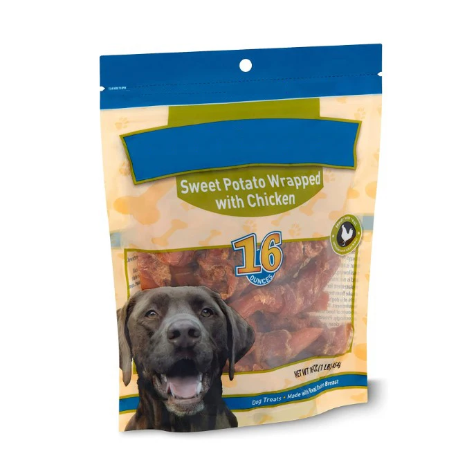 Real Chicken Warp Sweet Potato Dog Treat Supplies Dog Snacks Jerky Chicken Treat For Dog