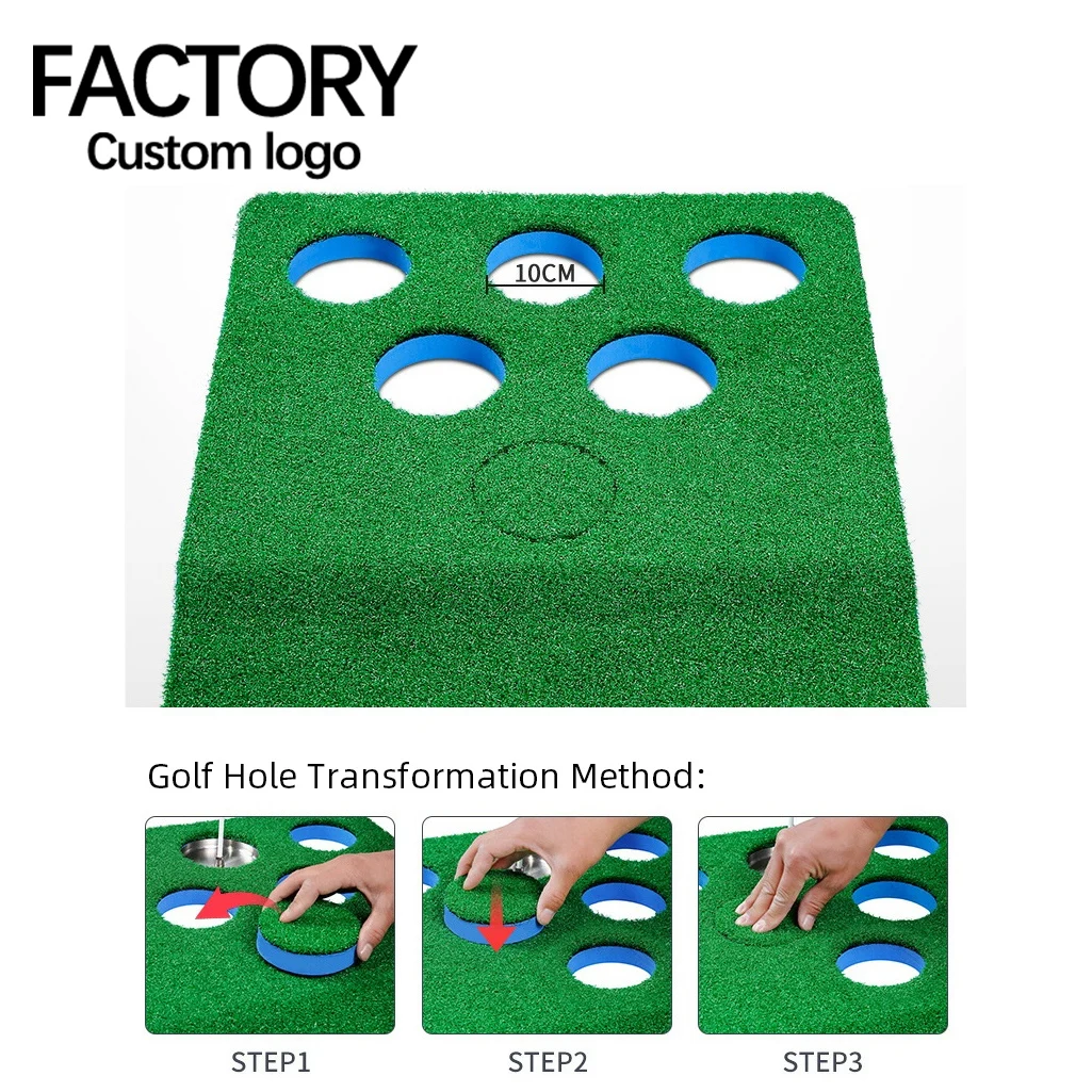 GL022 two-way 12 holes portable mini golf courses artificial turf putting green