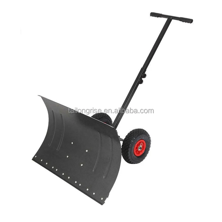 Push snow shovel with wheels for digging snow Tool outdoor snow shovel Single handle