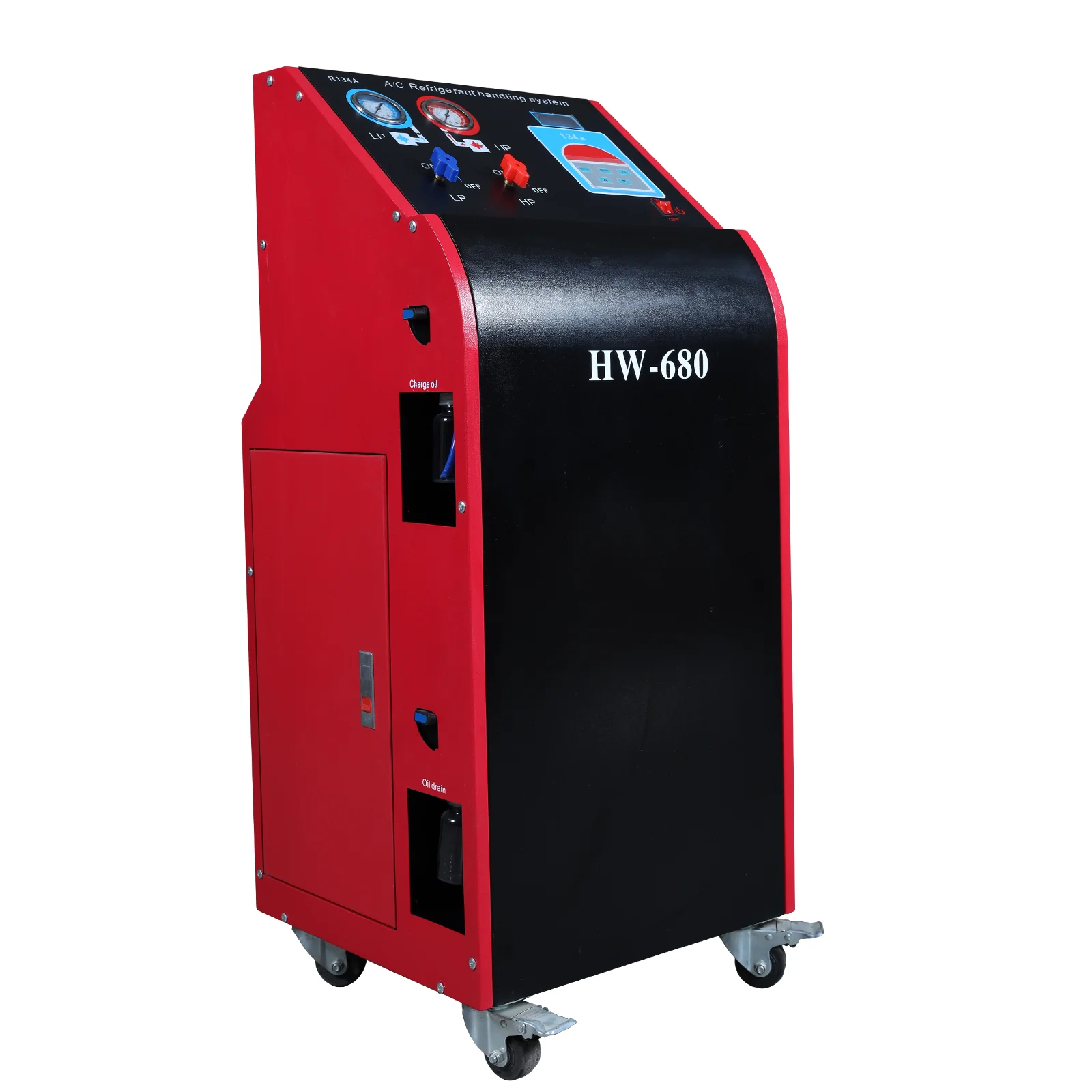 HW-680 car air conditioner refrigerant gas recovery and refilling machine / R134a freon recycle machine