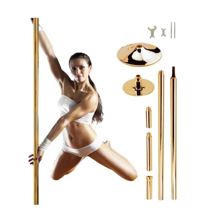 Новинка 2020 Профессиональный Золотой инструмент для зачистки 360 вращение на шесте съемный домашний фитнес-тренажер тренировка 45 мм