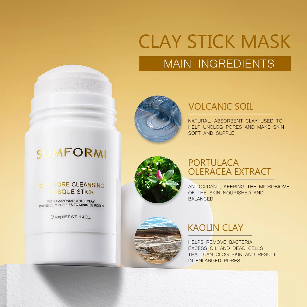 2024 Hot Organic Green Mask Stick Natural Deep Cleansing Moisturizing and Whitening Facial Skin Care Product