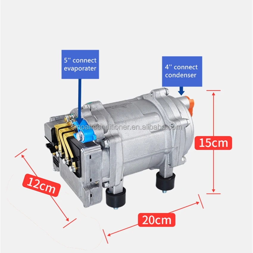 aircon 12 volt parking cooler 12V 24V car conditioning parts air AC DC electric compressor