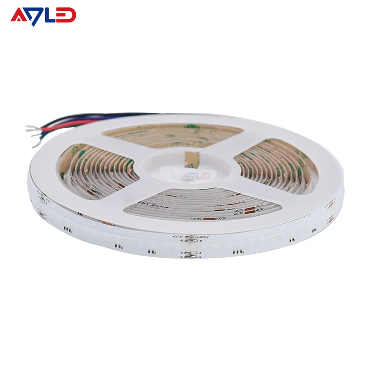 12V 24V Dimmable RGB COB LED Strip Light 16.4FT 9W/M Flexible & Cuttable Lighting for Bedroom Kitchen DIY Home Decoration