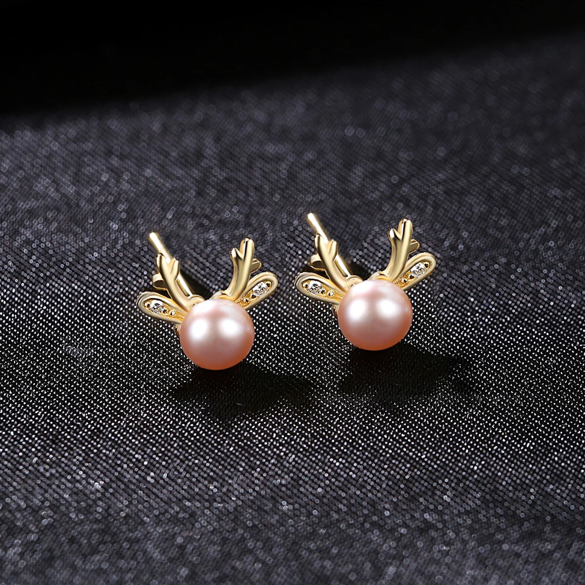 CZCITY Child Teenager Girl Earing Gold Summer Dainty Cute Pearl Freshwater Animal Stud Earring