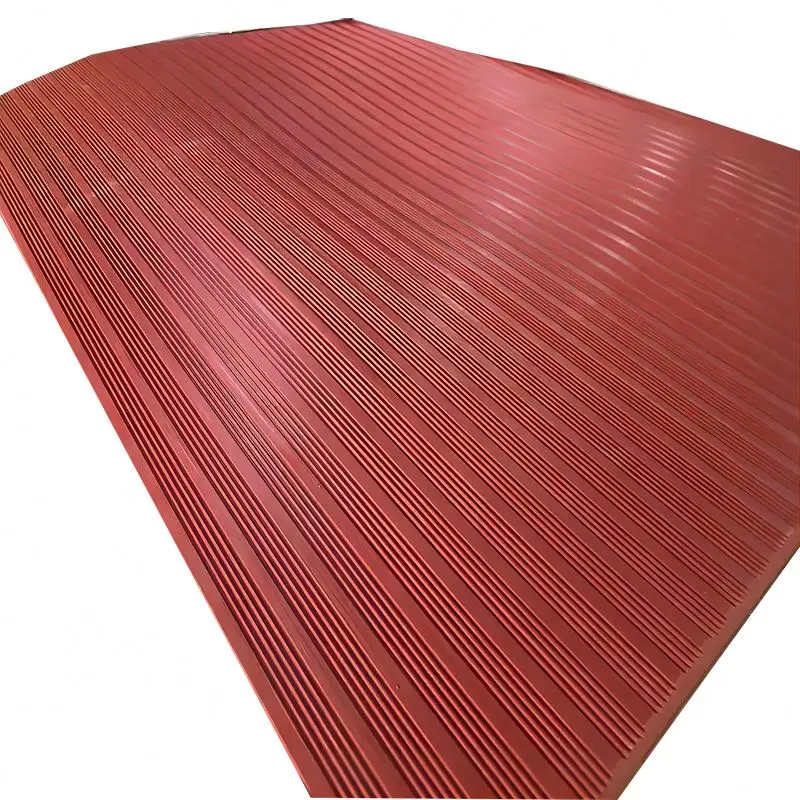 Factory Produce Cost Price Customized Insulation Striped Compound Rubber Sheet Mat Original Manufacturer China
