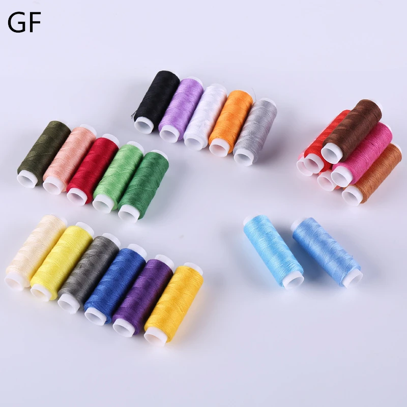 Wholesale High Strength Household 40 2 Sewing Thread 24 Colors Per Bag 100% Polyester Sewing Thread For Garments