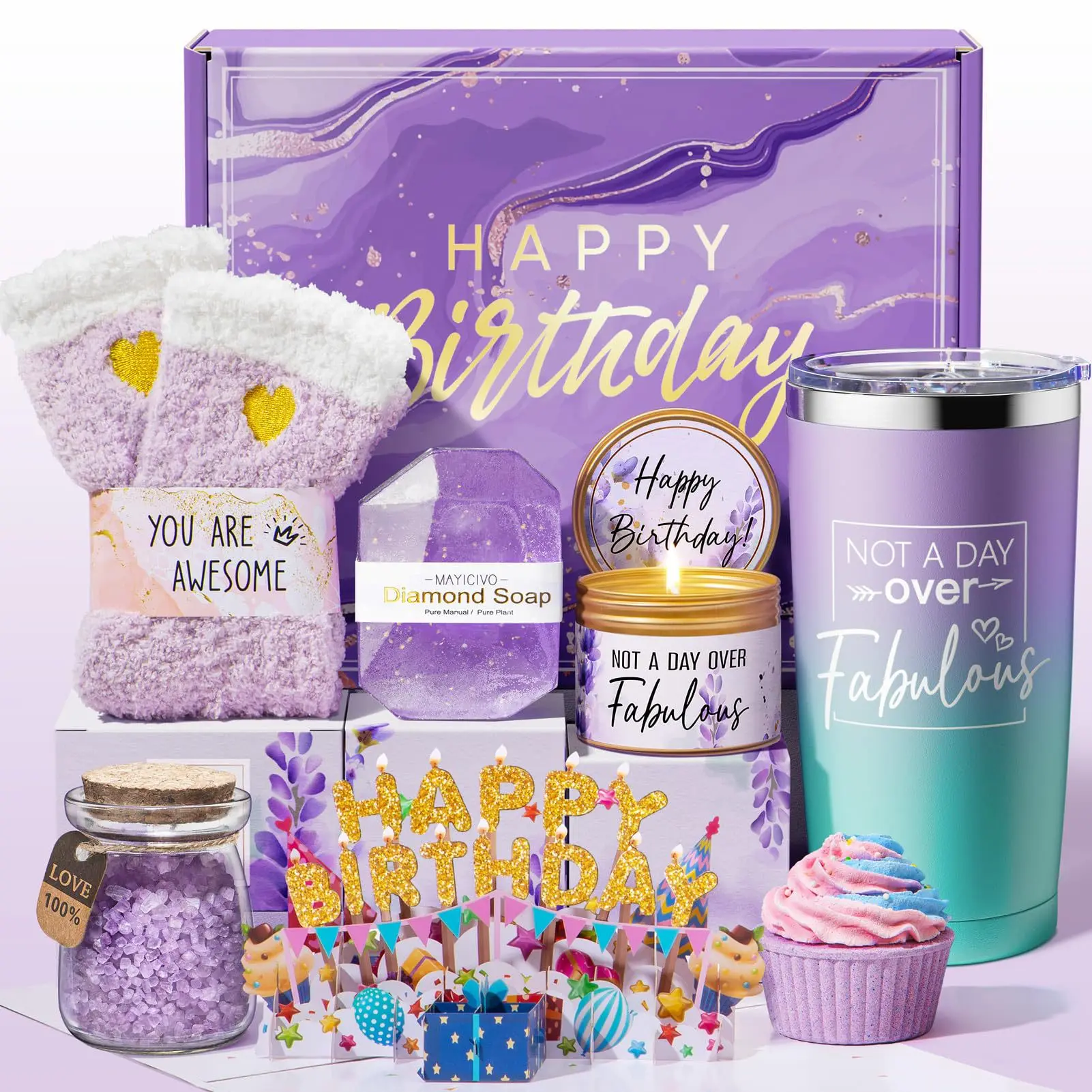 Thank You Gift Luxury Spa Skin Care Mothers Day Birthday Get Well Soon Gift Mug Perfume Scented Candle Gift Set for Women