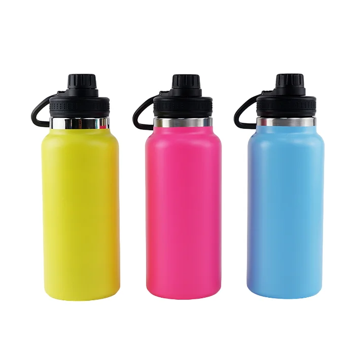 Drink Bottle Custom Logo Vacuum Insulation Outdoor Mountaineering Kettle 32OZ Kids Sports Thermos Stainless Steel Hot Water Bott
