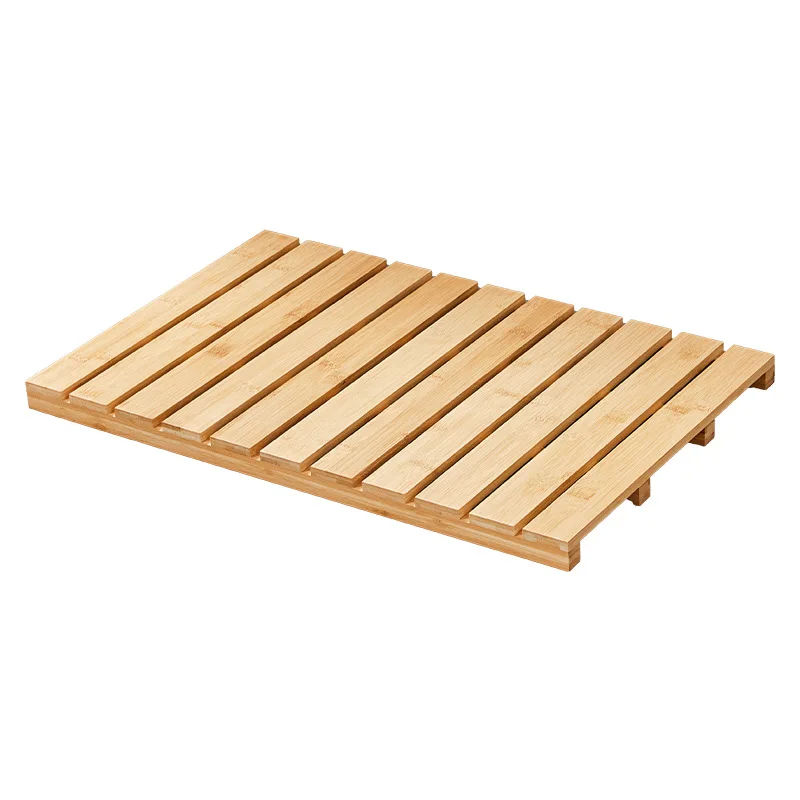 High Quality Non Slip Bamboo Bath Mat Bamboo Floor Bathroom Shower Mat