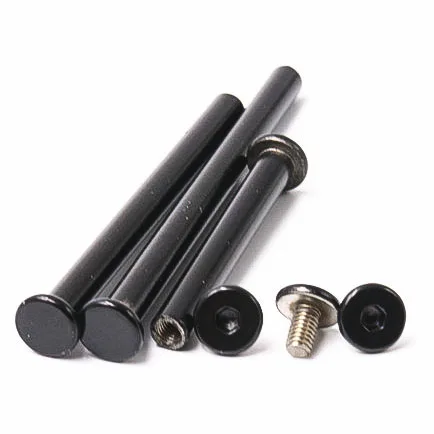Chicago screw New design black paint stainless steel binding post chicago screw leather rivets