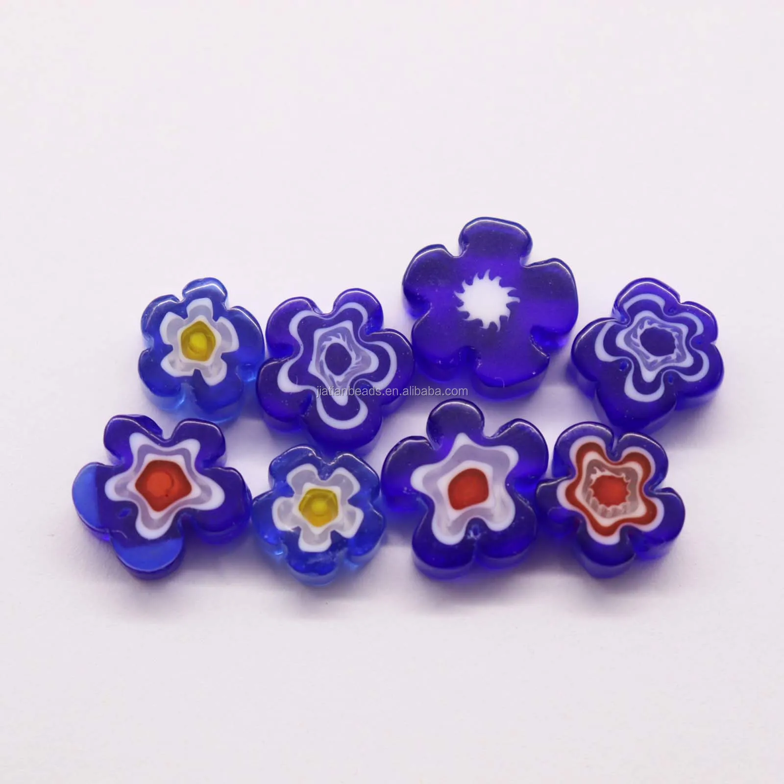 millefiori glass flower mosaic glass beads without hole colored flat bead mosaic pieces