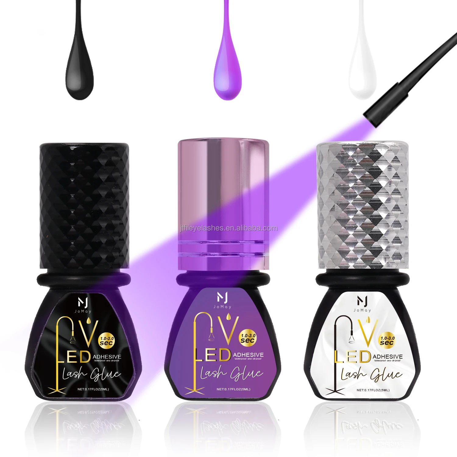 Private Label vendor no fume 0.5 1s UV Glue Eyelash Extension extension glue uv blue light adhesive lash glue