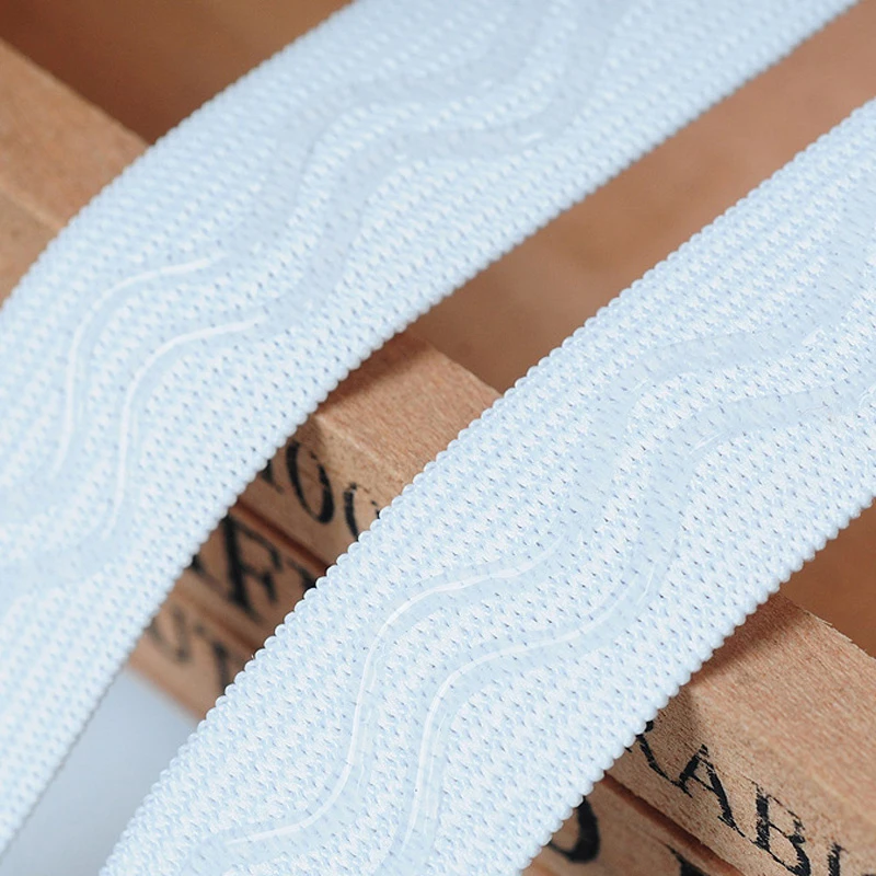 Manufacturer Customize Logo Nylon Jacquard Silicone Elastic Gripper Rubber Wide Elastic Waistband For Pants