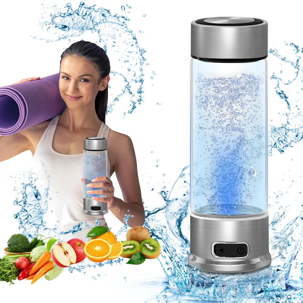 Portable Hydrogen Rich Water Bottle USB Charging High PPM Hydrogen Water Maker Fast Charging SPE Hydrogen Water Generator