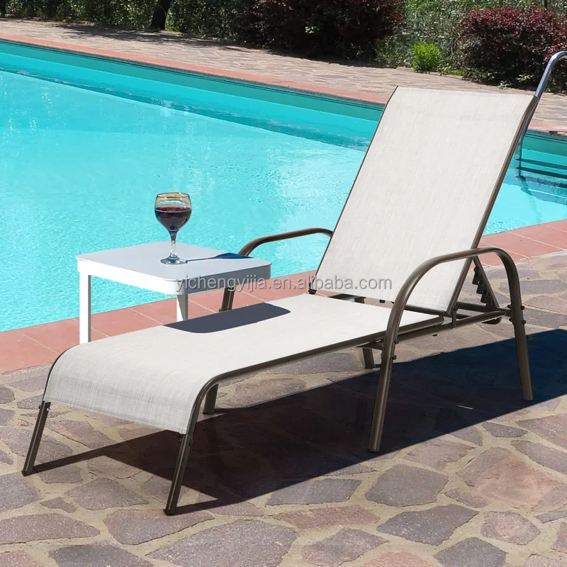 3 Piece Outdoor Outside Furniture Pool Outdoor Chaise Longue Pool Furniture Poolside Sun Lounger Lounge Set