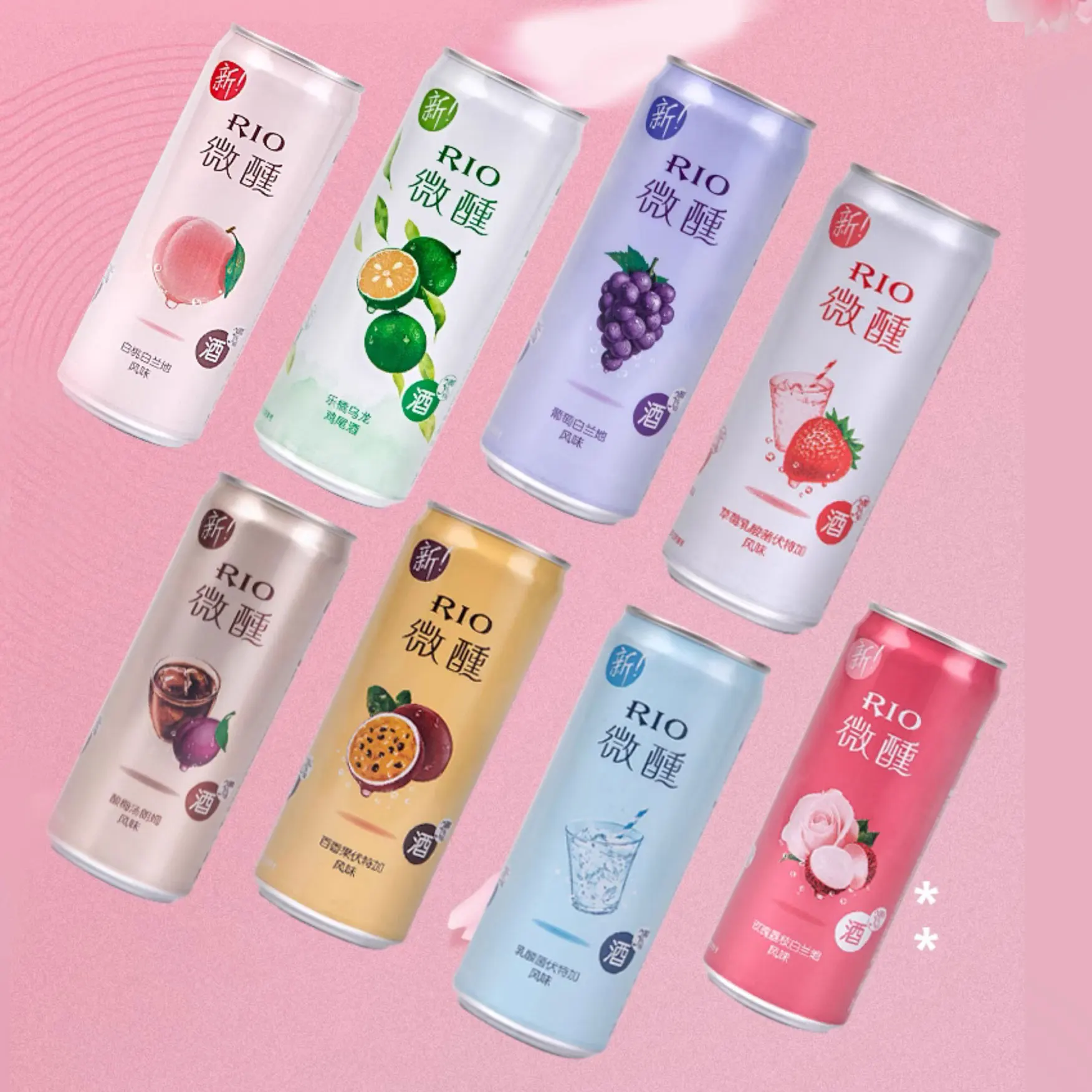 Оптовые алкогольные напитки 330 мл Рио коктейли Различные вкусы фруктовые напитки
