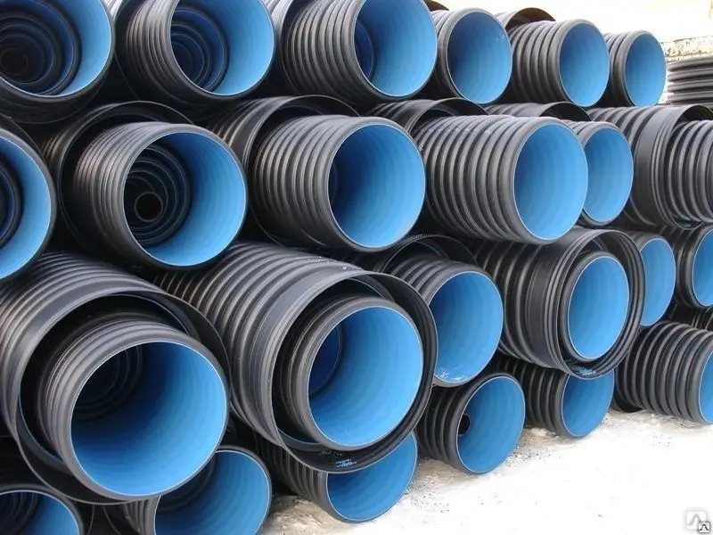 УФ-устойчивая двухслойная гофрированная труба HDPE для канализации