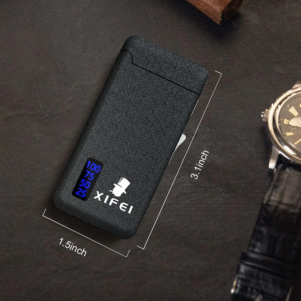 Оптовая продажа, уникальная Зажигалка XiFei с двойной дугой, электрическая зажигалка с USB-зарядкой, матовая черная Бутановая Зажигалка для сигар