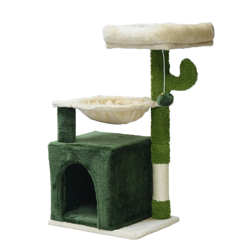 FIRSTWELL New design Catcus katzen Sisal Scratching Post Cat Tree House Tower