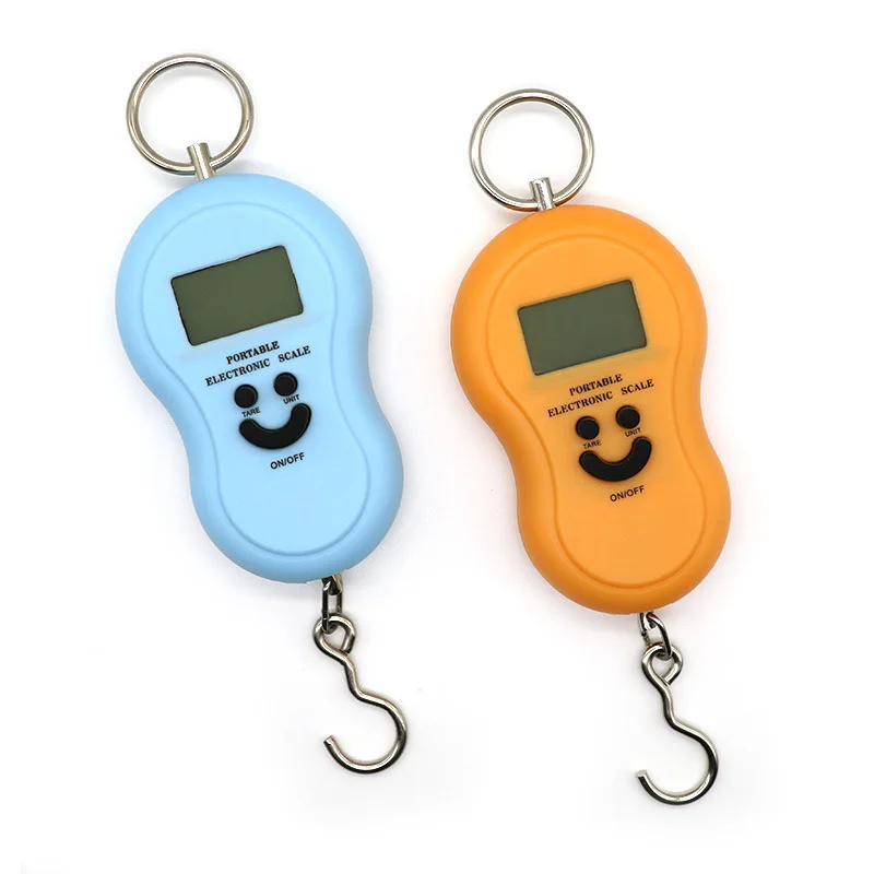 Portable portable electronic luggage scale fishing gourd scale 50kg Multiple Colors With hook and backlight