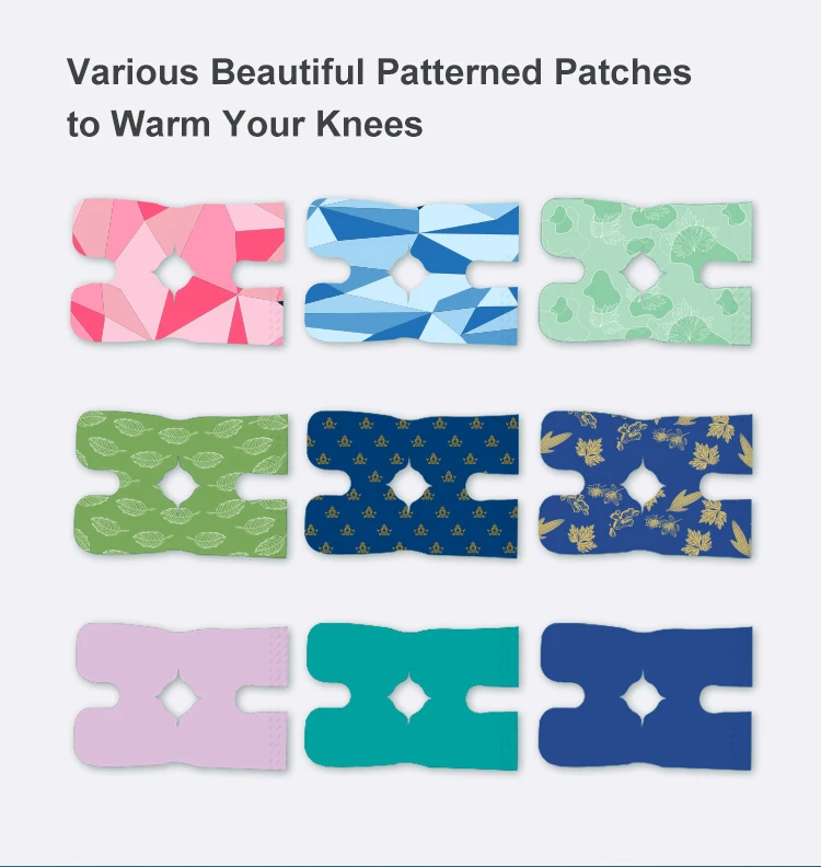 Травяная грелка для колена, популярная упаковка, одноразовая термотерапевтическая подушечка, самонагревающийся пакет для снятия суставов