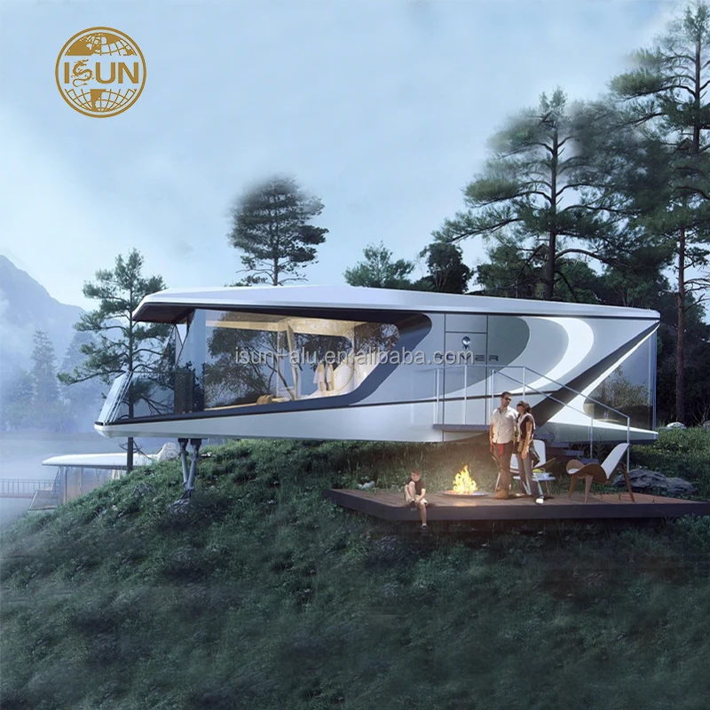 Luxury Small Mini Tiny Foldable Prefab Granny Containers House Villa Prefabricated Home Estate Cottage Hut Apartment